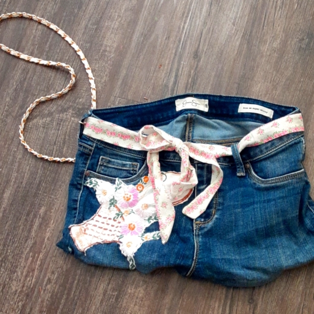 Upcycled Hand sewn Denim Purse